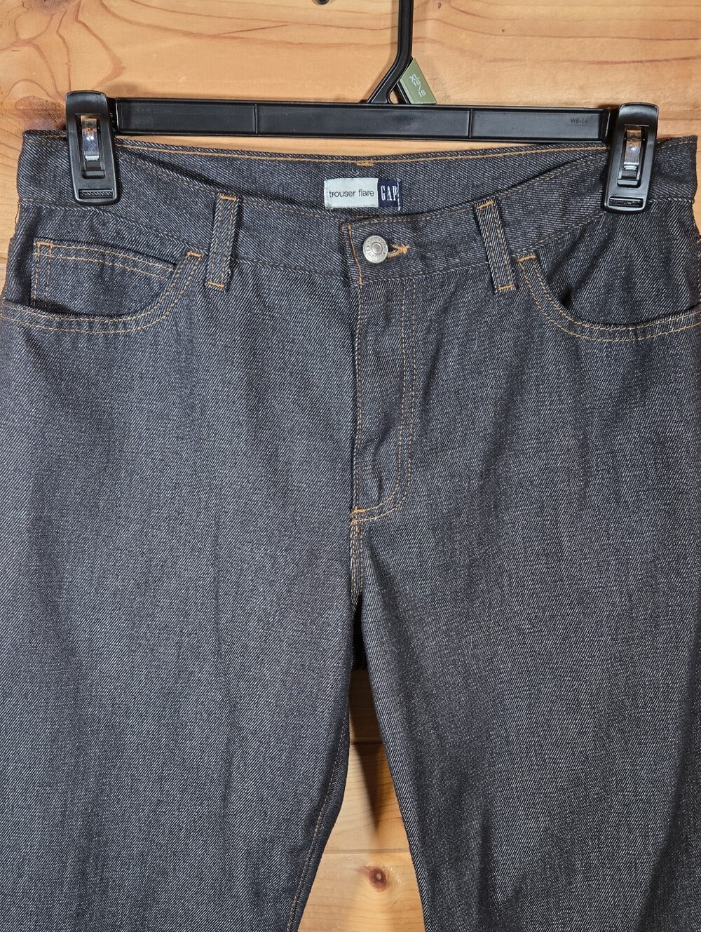 Gap Women's Vintage Y2K Mid Rise Flare Leg Trouser Jeans 12 Blue Made In USA